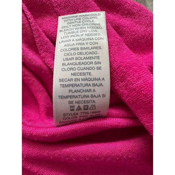 Time and True Women's Sleeveless Hoodie swim coverup Pink Size L Casual - Picture 5 of 5